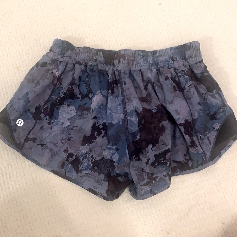 Multi colored hotty hot lulu lemon shorts